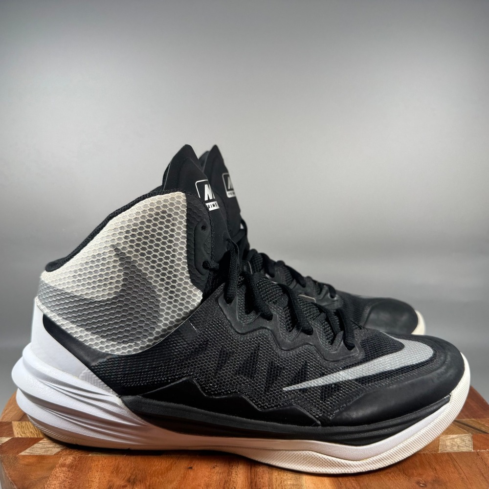 Nike Prime Hype DF II Mens Basketball Shoes Black White 806941-001 Size 9
